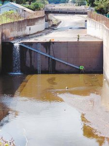 Water supply impacted by redirection of river